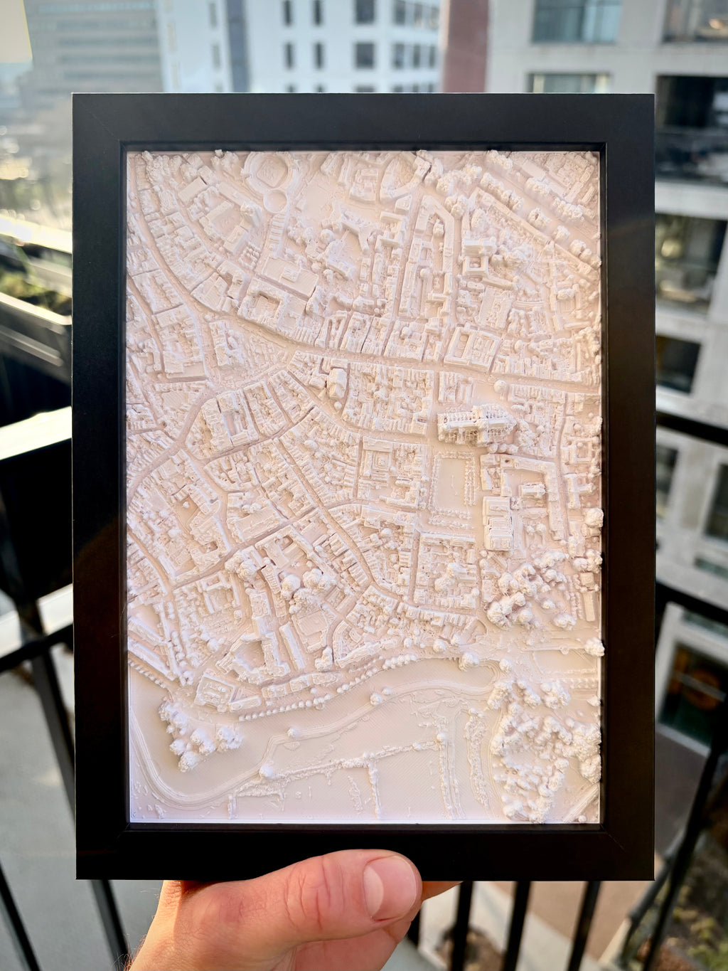 Gepersonaliseerde 3D Stadskaart – Origineel Vaderdagcadeau | Inclusief Lijst