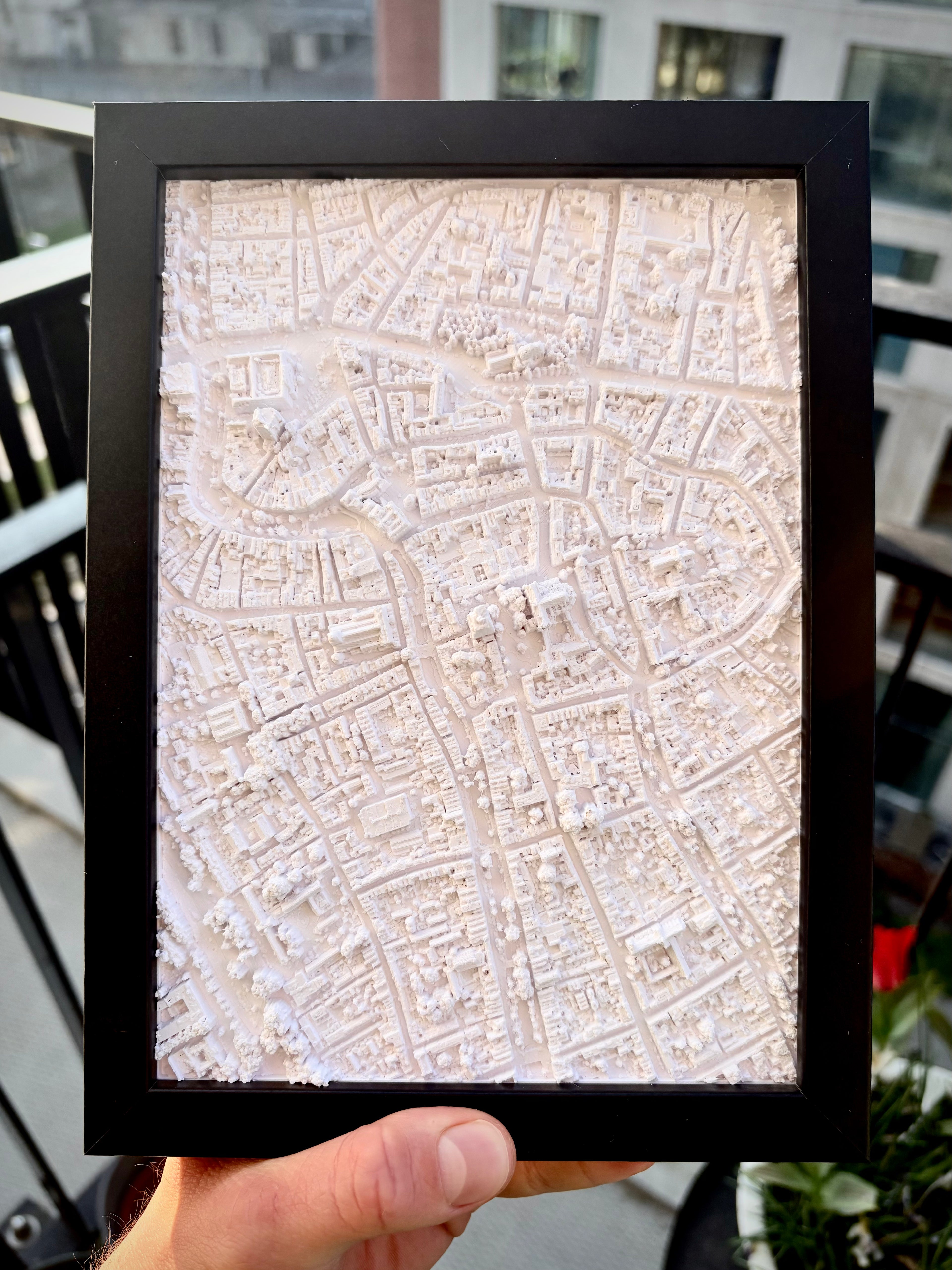 Utrecht | Domtoren | 3D Kaart met lijst