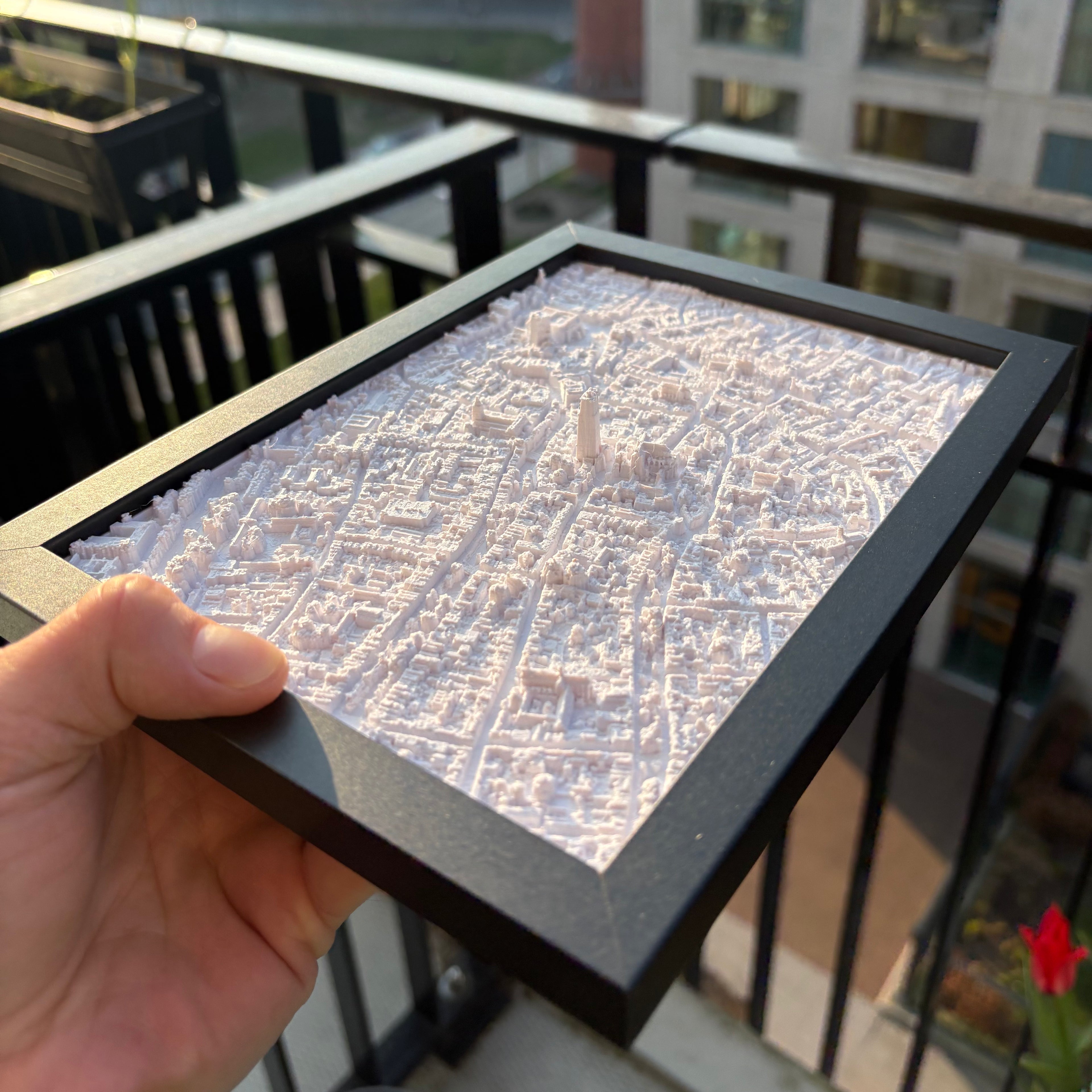 Utrecht | Domtoren | 3D Kaart met lijst