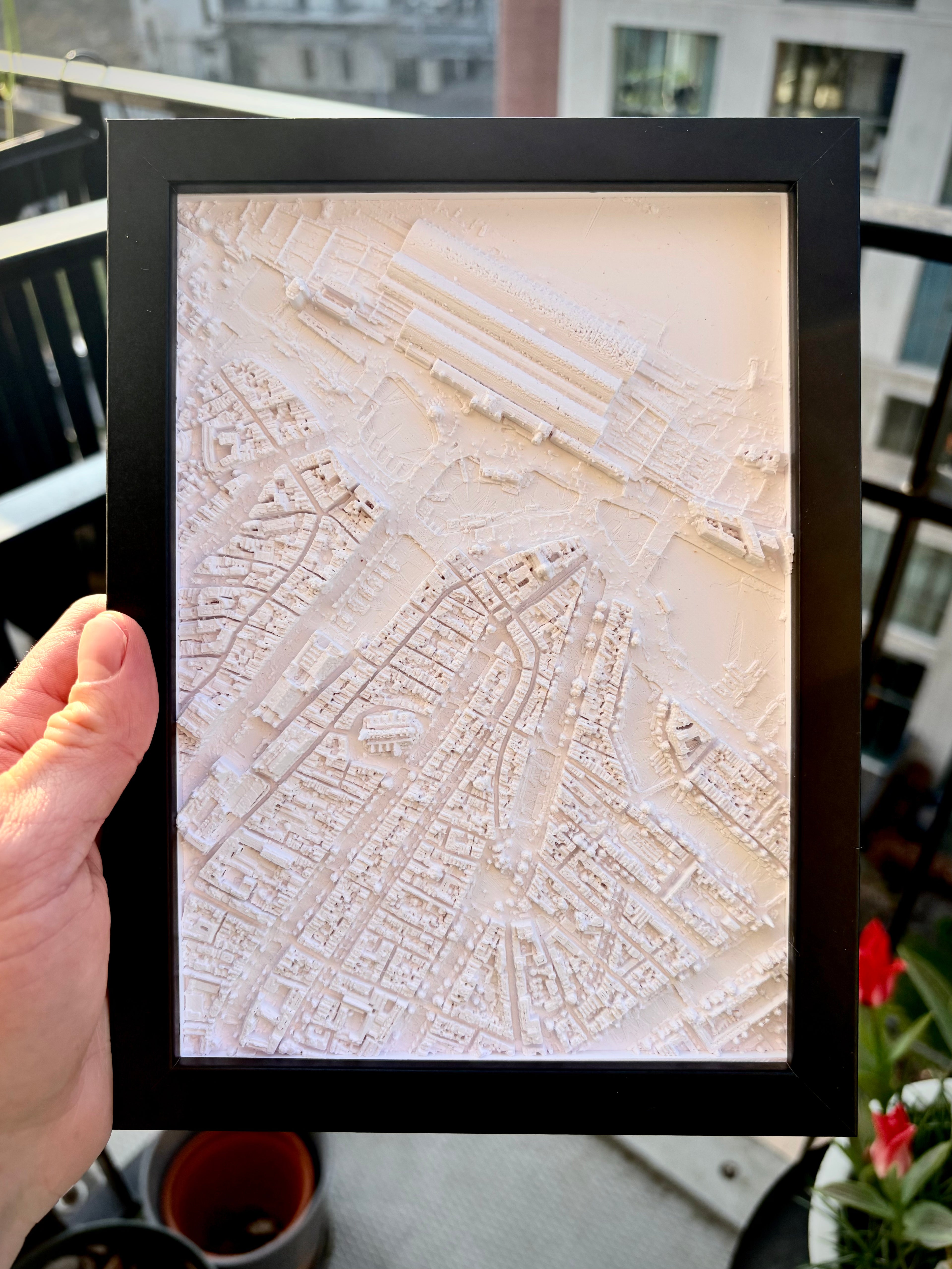 Amsterdam | 3D kaart met lijst